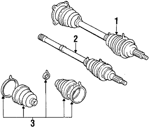 Rear Axle for 1989 Toyota Camry #0