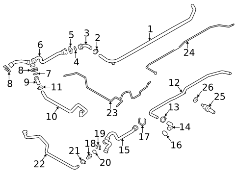 Hoses & Pipes for 2016 Porsche Cayman #4