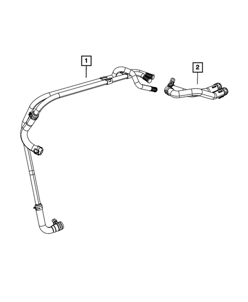 Air Conditioner and Heater Plumbing for 2018 Jeep Wrangler JK #2