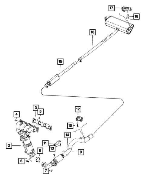 Exhaust System for 2018 Jeep Renegade #1