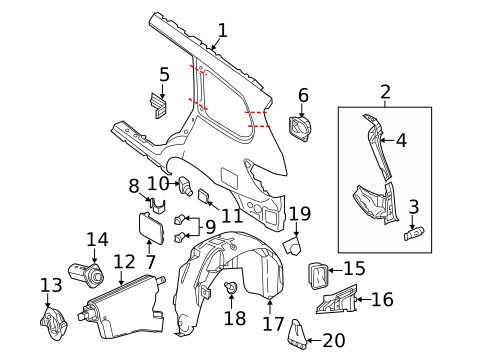 Quarter Panel & Components for 2016 Nissan Maxima #2