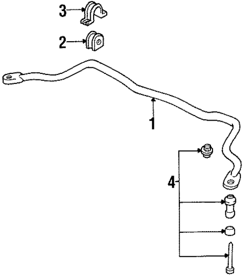 Stabilizer Bar & Components for 2002 Oldsmobile Intrigue #0