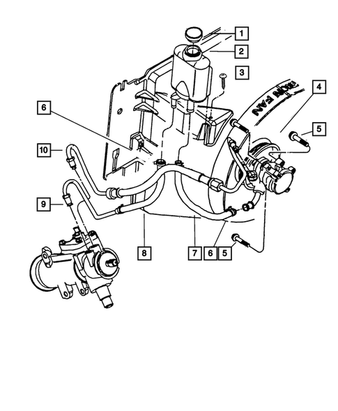 Power Steering Hoses for 2001 Jeep Wrangler #0