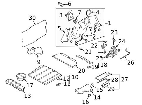 Interior Trim - Rear Body for 2008 Subaru Forester #0
