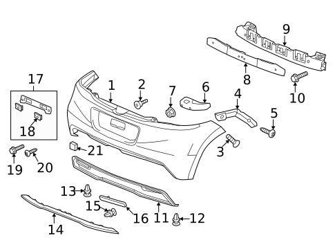 Bumper & Components - Rear for 2015 Honda CR-Z #0