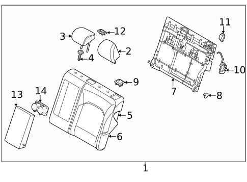 Rear Seat Components for 2024 Kia Soul #0