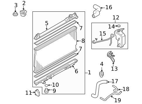 Radiator & Components for 2010 INFINITI M45 #0