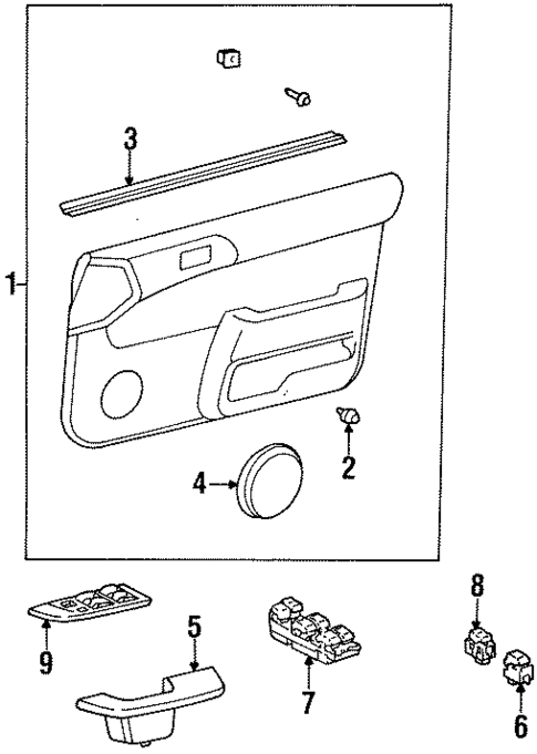 Interior Trim - Front Door for 1997 Toyota Tercel #0