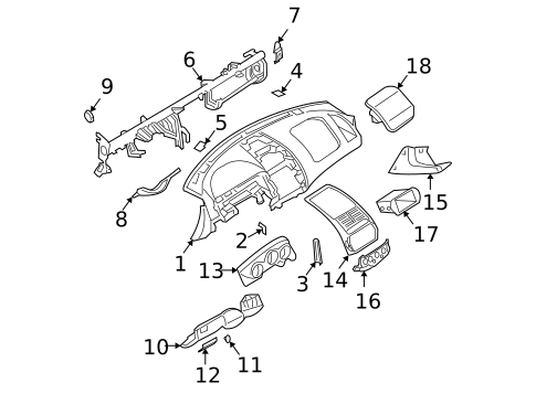Instrument Panel for 2003 Nissan Altima #0