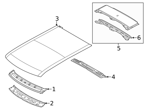 Roof & Components for 2015 Kia Soul EV #1