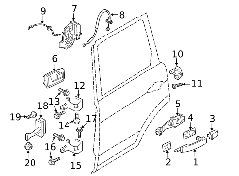 Lock & Hardware for 2009 Land Rover LR2 #1