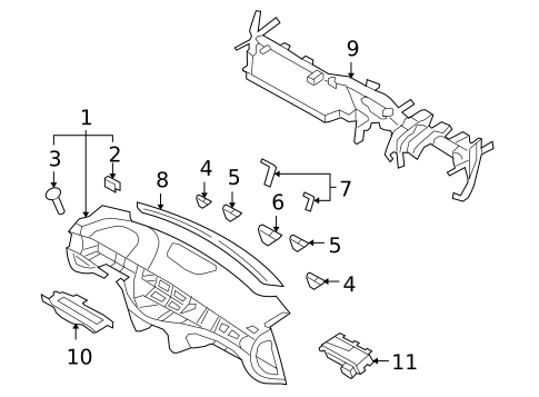 Instrument Panel for 2011 Hyundai Genesis #0