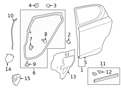 Door & Components for 2011 Lexus CT200h #0