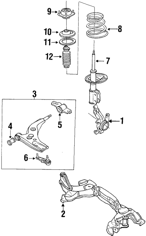 Suspension Components for 1992 Mazda Protege #0