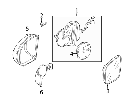 Outside Mirrors for 2003 Mercedes-Benz CL55 AMG #1