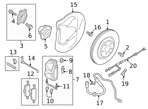 Front Brakes for 2017 Audi A4 Quattro #1