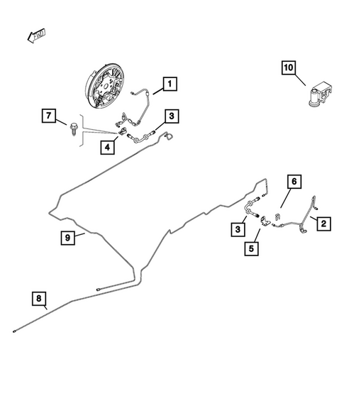 Hydraulic Control Unit, Brake Tubes and Hoses for 2018 Ram ProMaster City #2