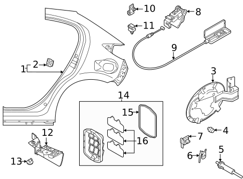 Quarter Panel & Components for 2020 Toyota Yaris #1