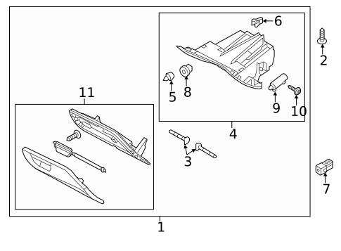 Glove Box for 2017 Ford Focus #0