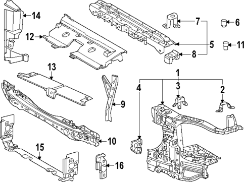 Radiator Support for 2024 Toyota Tacoma #0