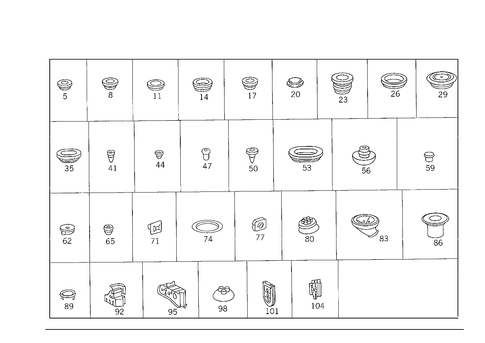 Expansion Plugs, Grommets, Plugs, and Sundries for 1989 Mercedes-Benz 300E #1