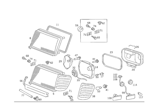 Lighting Unit for 1988 Mercedes-Benz 300E #3