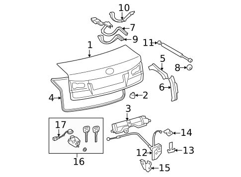 Lid & Components for 2011 Lexus IS F #0