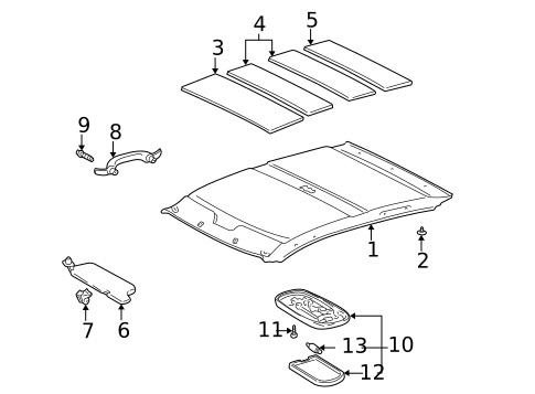 Interior Trim - Roof for 2001 Toyota Echo #0