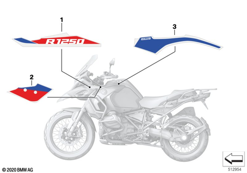 Stickers, Labels, Adhesive Film Strips for 2022 BMW-Motorrad R 1250 GS Adventure #1