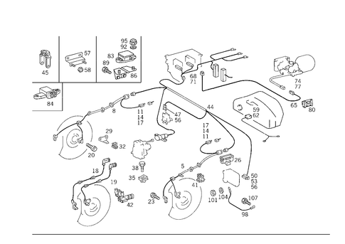 Brake Pad Wear Indicator, Abs, Asd and Electronic Traction System for 1993 Mercedes-Benz 300SD #0