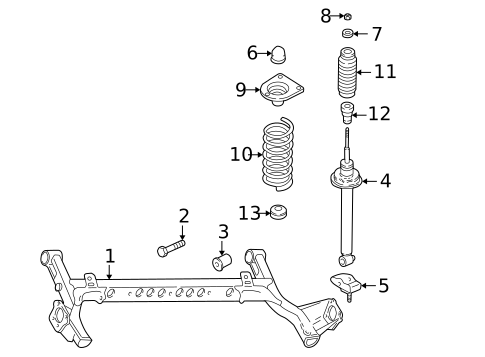 Rear Suspension for 2000 Pontiac Sunfire #0