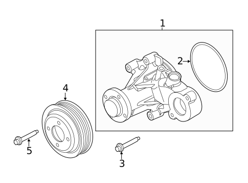 Water Pump for 2012 Ford Mustang #1