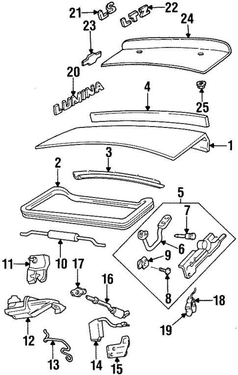 Trunk for 2000 Chevrolet Lumina #1