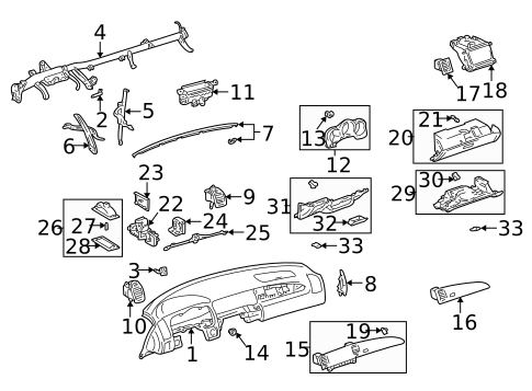 Instrument Panel Components for 2009 Lexus SC430 #0