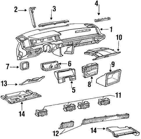 Instrument Panel for 1989 Chevrolet Beretta #0