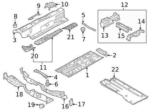 Floor & Rails for 2022 Volkswagen Arteon #1