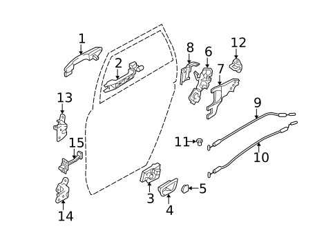 Lock & Hardware for 2005 Hyundai Tucson #1