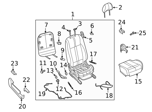 Front Seat Components for 2010 Nissan Altima #3