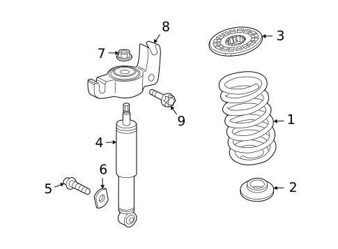 Shocks & Components for 2010 Saab 9-3X #0
