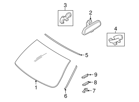 Glass - Windshield for 2008 BMW X5 #0