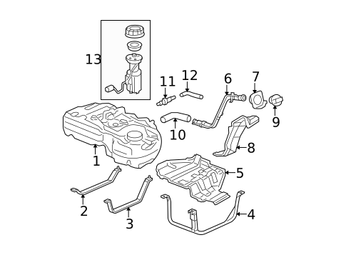 Fuel System Components for 2006 Honda CR-V #0