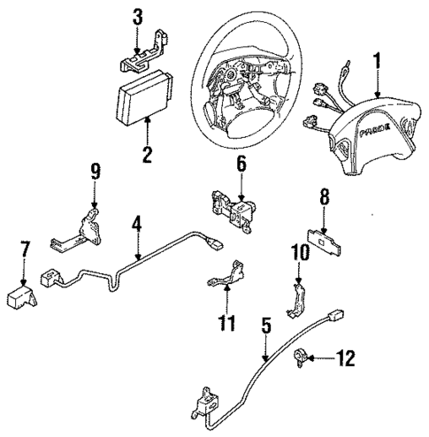 Air Bag Components for 1996 Ford Probe #0