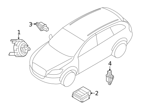 Air Bag Components for 2010 Audi Q7 #1