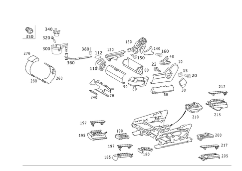 Covers and Bracket for Fire Extinguisher for 2006 Mercedes-Benz S55 AMG #2