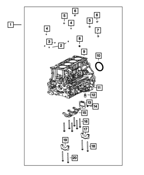 Cylinder Block for 2020 Dodge Journey #0