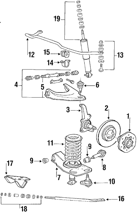 Front Suspension for 1990 Mitsubishi Mighty Max #0