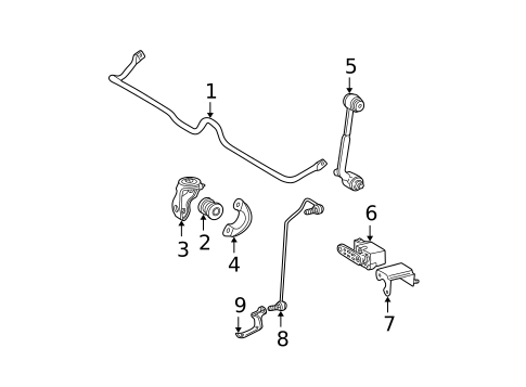 Stabilizer Bar & Components for 2003 Mercedes-Benz C32 AMG #0