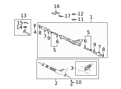 Steering Gear & Linkage for 2003 Lexus LX470 #0