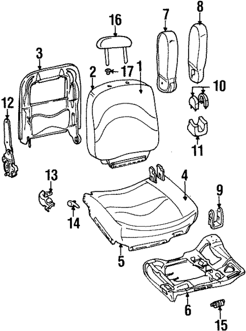 Front Seat Components for 2000 Ford Crown Victoria #0
