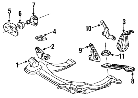 Engine Mounting for 1992 Volkswagen Fox #0